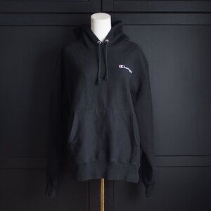 Champion | Black Reverse Weave Hoodie
